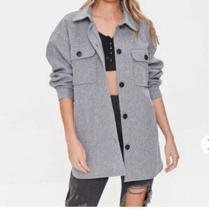 Forever 21 Women’s Oversized Plaid Flannel Jacket Size S
